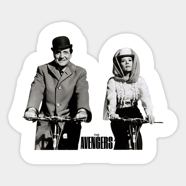 Emma Peel Retro Vintage 60s Style Bicycle Bike Cycle Sticker by Den Tbd